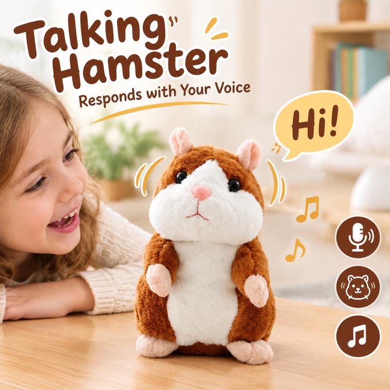 Cheeky Hamster — Talk & Repeat Plush Toy, Perfect for Gifting