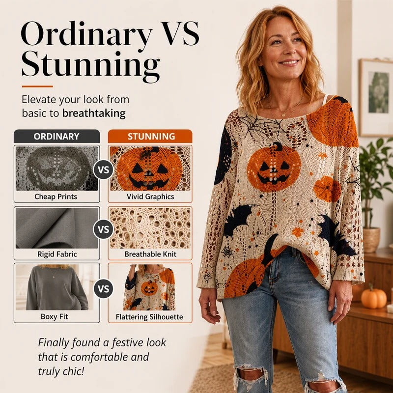 Women's Halloween Knit Sweater Top