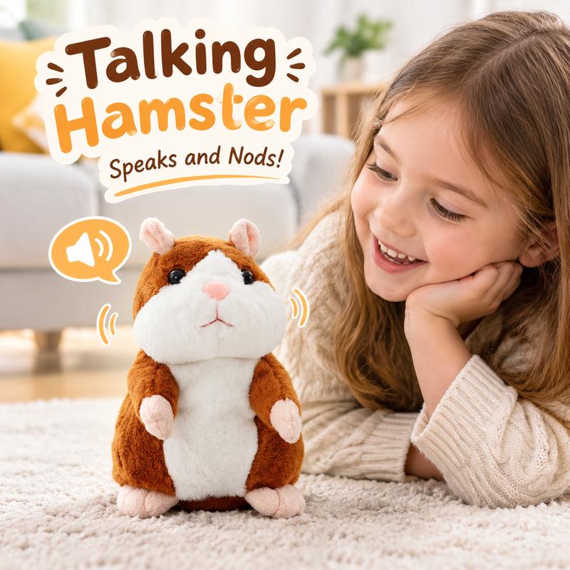 Cheeky Hamster — Talk & Repeat Plush Toy, Perfect for Gifting