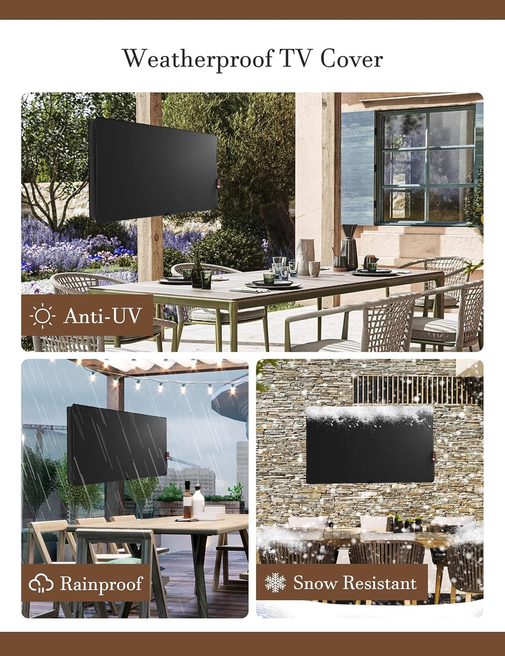🎃Halloween Deal 50% OFF! kavorynth Outdoor TV Cover Weatherproof and Waterproof