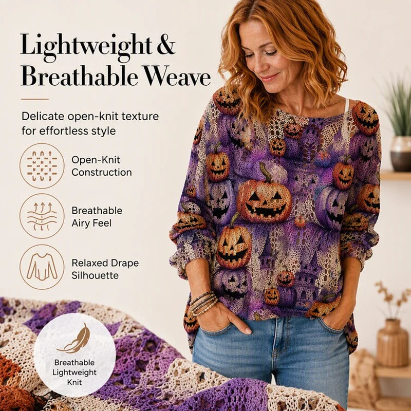 Women's Halloween Knit Sweater Top