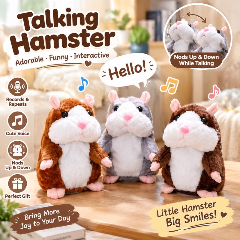 Cheeky Hamster — Talk & Repeat Plush Toy, Perfect for Gifting
