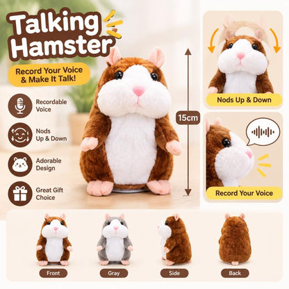 Cheeky Hamster — Talk & Repeat Plush Toy, Perfect for Gifting