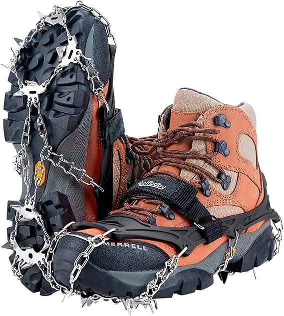 Outdoor Anti-Slip Crampons – Stainless Steel Spikes, Quick-On, Multi-Sport ✨
