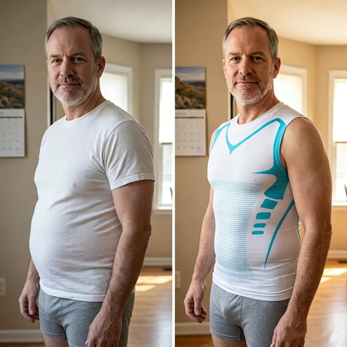 ☀️ Summer Best-Seller 50% OFF 👔 Compression Shaping Shirt Men — Feel the Power of 🦁 Confidence · ⚡ Energy · 💪 Strength