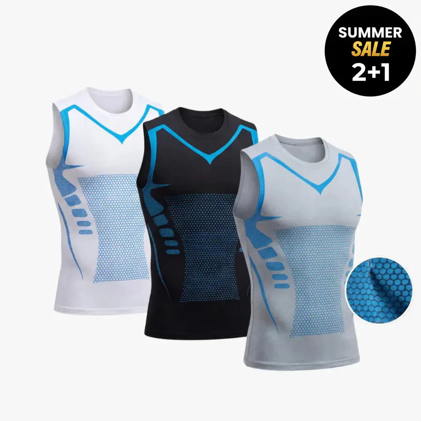 ☀️ Summer Best-Seller 50% OFF 👔 Compression Shaping Shirt Men — Feel the Power of 🦁 Confidence · ⚡ Energy · 💪 Strength