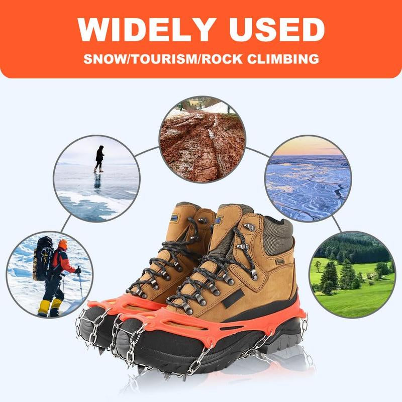 Outdoor Anti-Slip Crampons – Stainless Steel Spikes, Quick-On, Multi-Sport ✨