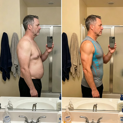 ☀️ Summer Best-Seller 50% OFF 👔 Compression Shaping Shirt Men — Feel the Power of 🦁 Confidence · ⚡ Energy · 💪 Strength