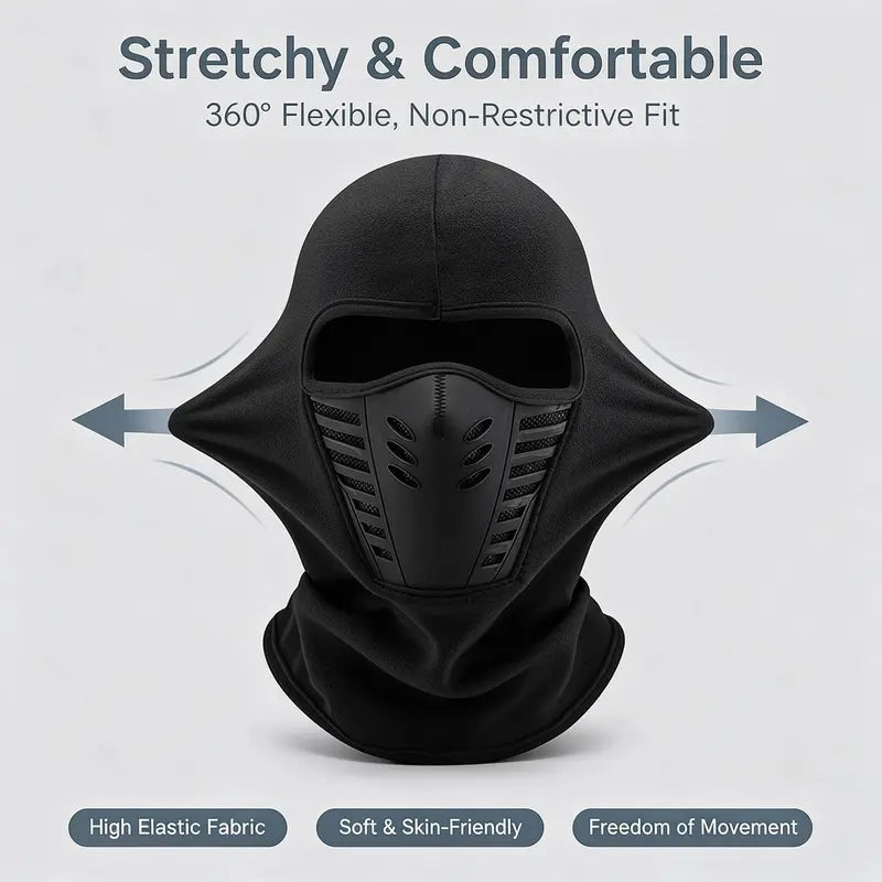 Unisex Fleece Full Face Balaclava Ski Mask - Windproof, Anti-Haze, Soft Sports & Outdoor Hat 🧣
