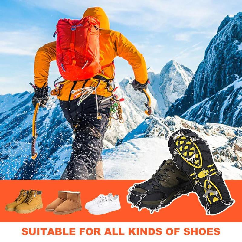 Outdoor Anti-Slip Crampons – Stainless Steel Spikes, Quick-On, Multi-Sport ✨