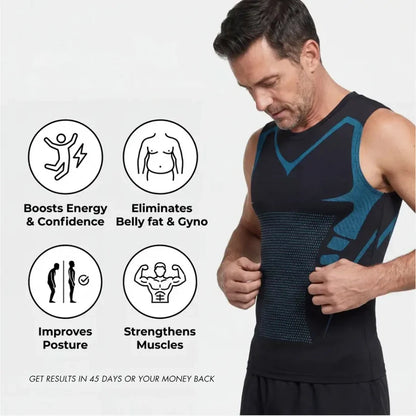 ☀️ Summer Best-Seller 50% OFF 👔 Compression Shaping Shirt Men — Feel the Power of 🦁 Confidence · ⚡ Energy · 💪 Strength