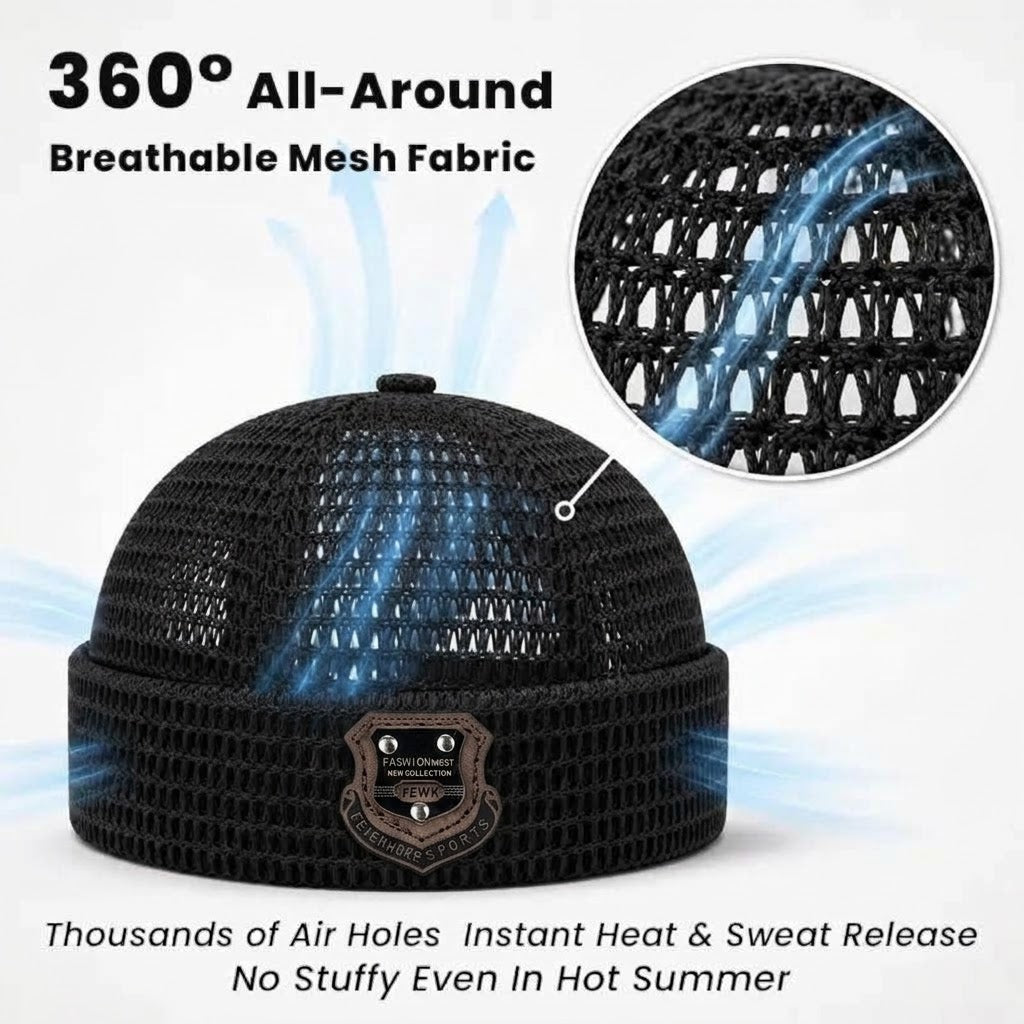 Men's 3-Pack Feather-Soft Blended Yarns Mesh Netting Beanies