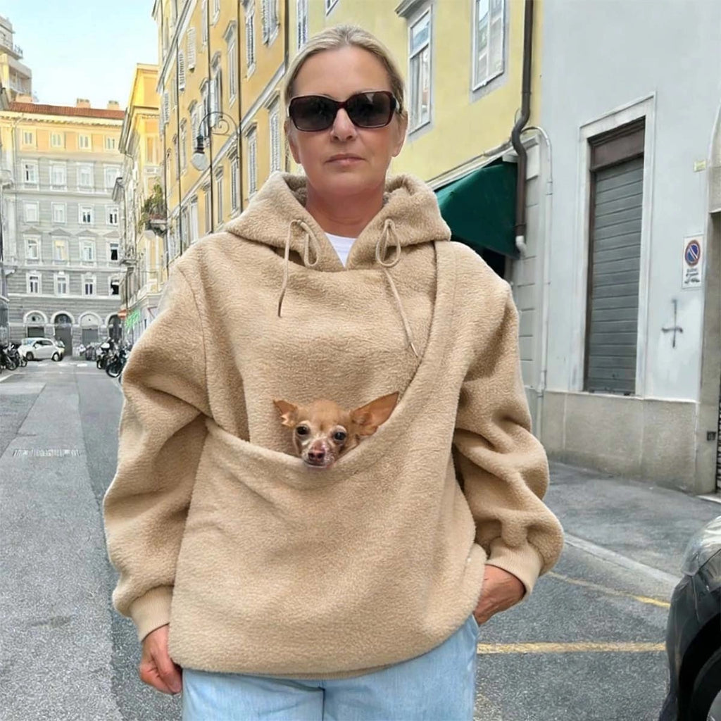 Pet Carrier Hoodie – Hands-Free Wearable Hoodie For Small Dogs & Cats