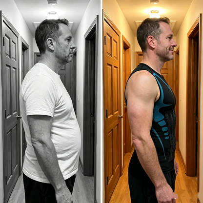 ☀️ Summer Best-Seller 50% OFF 👔 Compression Shaping Shirt Men — Feel the Power of 🦁 Confidence · ⚡ Energy · 💪 Strength