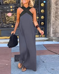 DRESS WITH CROSSED CUT